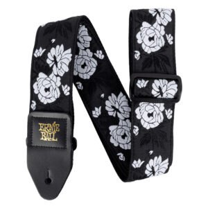 P05357 CORREA GUITARRA CLASSIC JACQUARD VANILLA ROSE ERNIE BALL