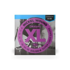 EXL120-8 CUERDAS GUITARRA ELECTRICA XL SUPER LIGHT 8-STRING 09-65 DADDARIO