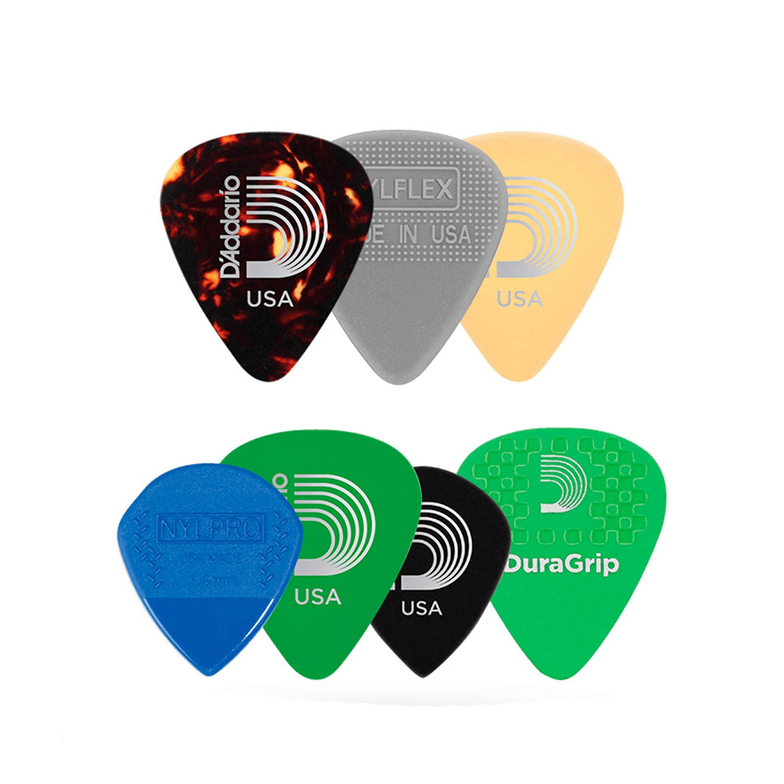 1XVP4-5 PACK UÑETAS SURTIDO MEDIUM 7 UNIDADES DADDARIO